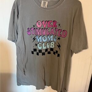 Comfort Colors Gray with Colorful Print